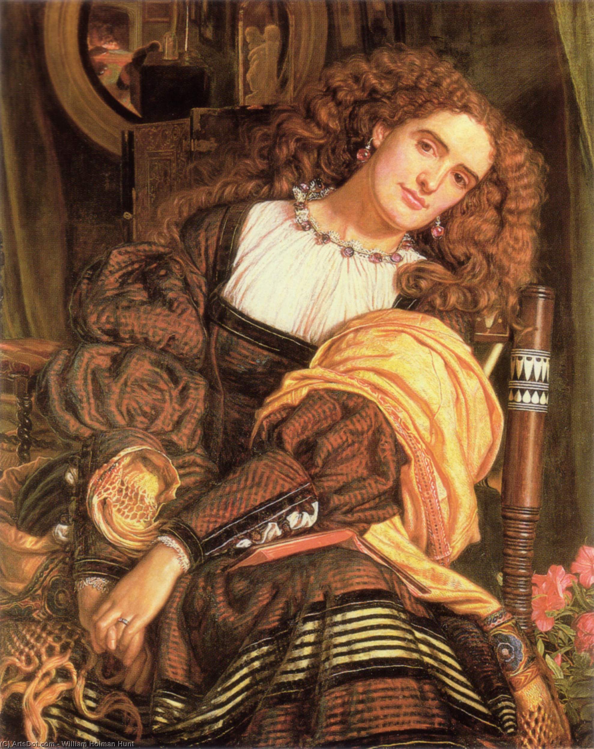 WikiOO.org - Encyclopedia of Fine Arts - Maleri, Artwork William Holman Hunt - Il Dolce Far Niente