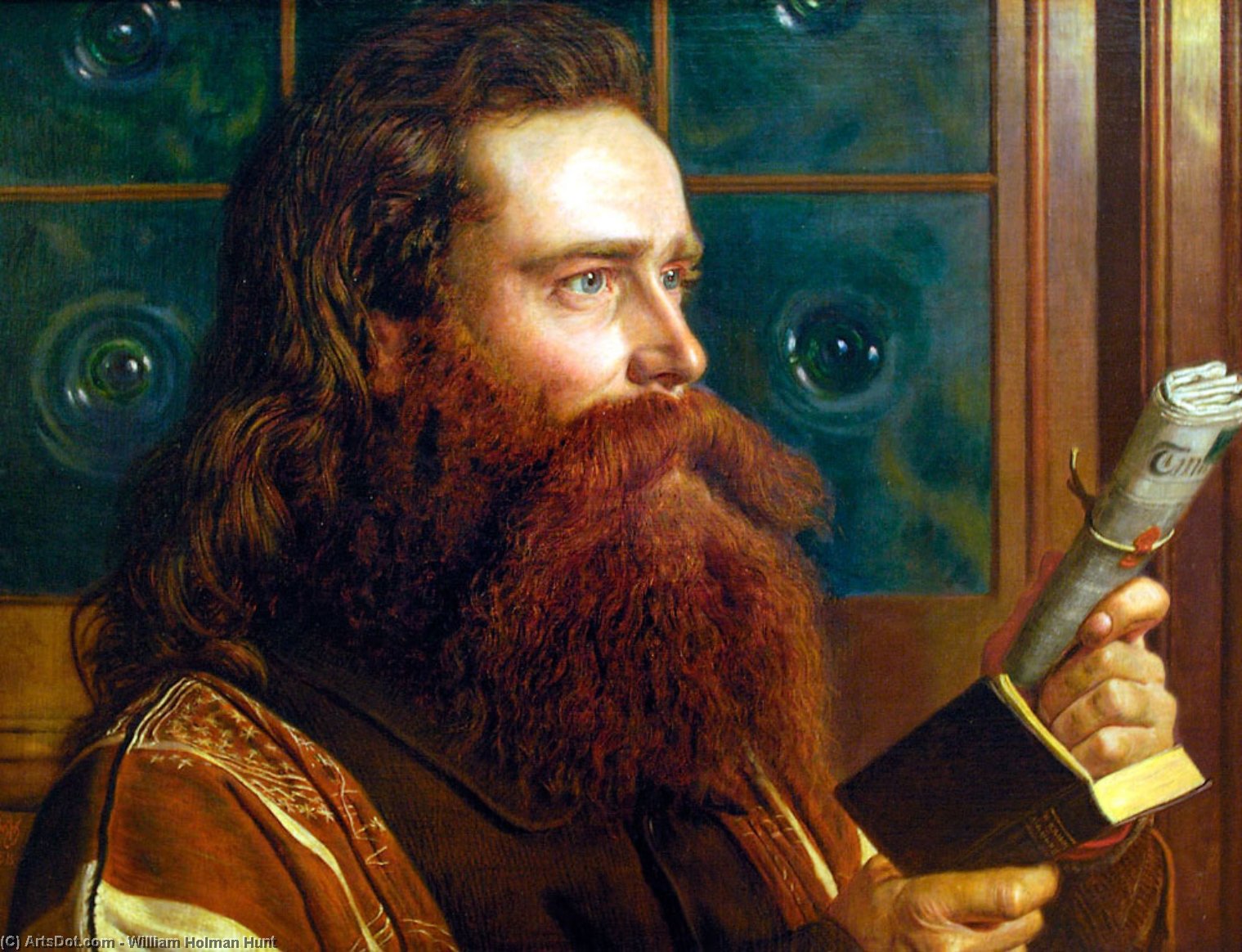 WikiOO.org - Encyclopedia of Fine Arts - Maľba, Artwork William Holman Hunt - Portrait of Henry Wentworth Monk