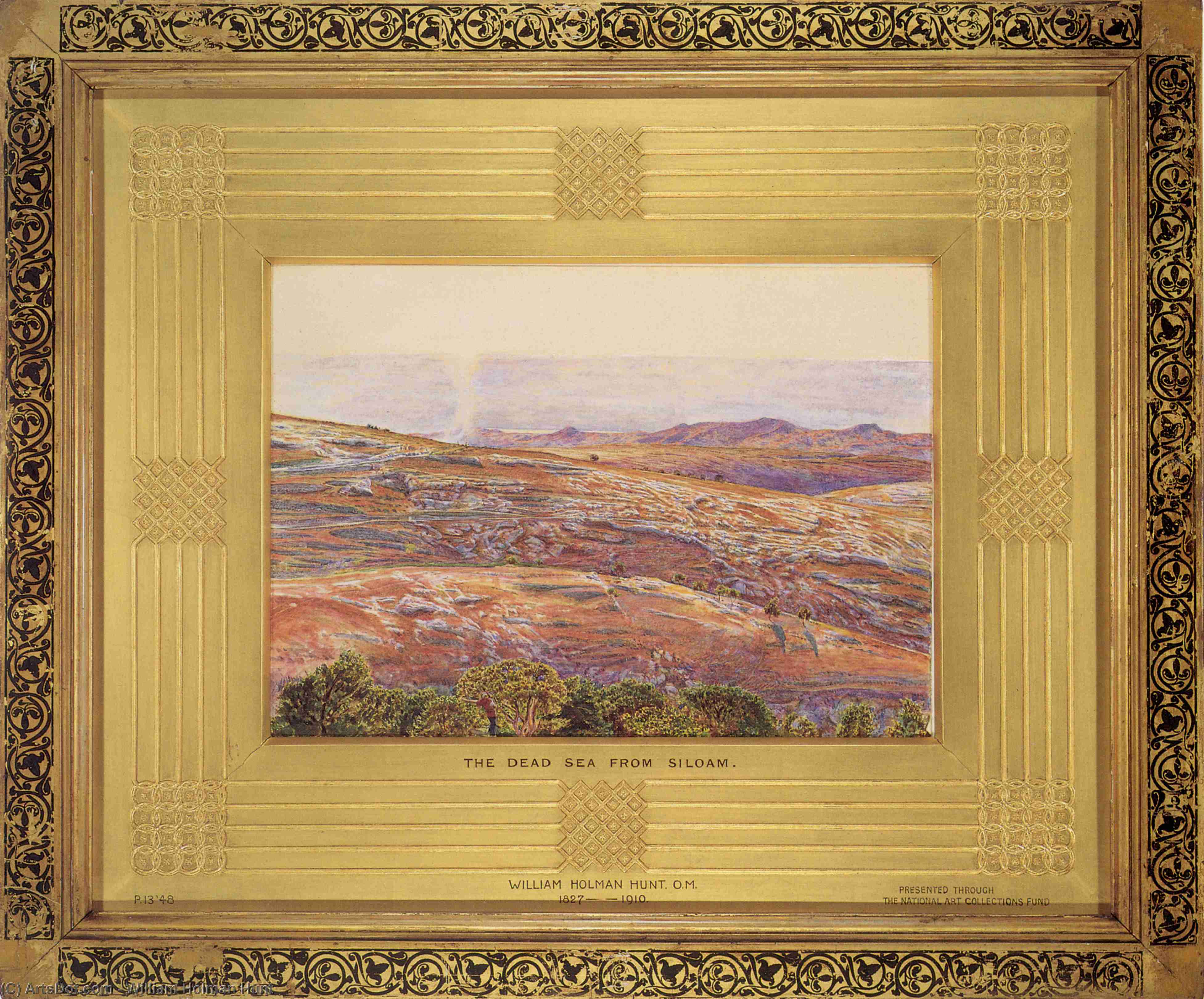 Wikioo.org - The Encyclopedia of Fine Arts - Painting, Artwork by William Holman Hunt - The Dead Sea from Siloam