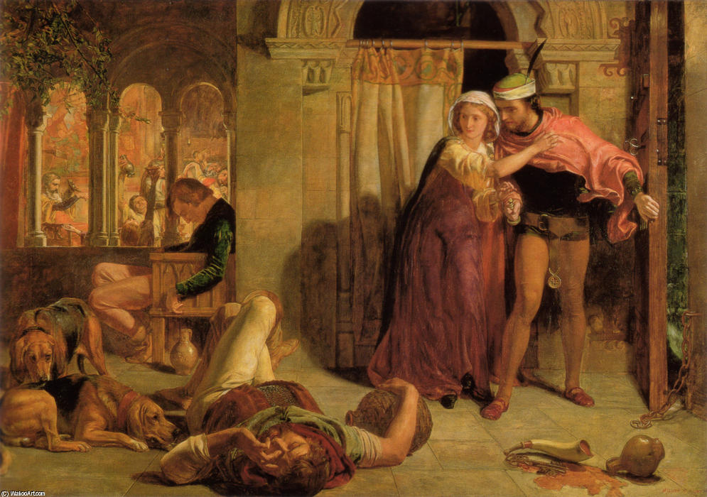 WikiOO.org - Енциклопедия за изящни изкуства - Живопис, Произведения на изкуството William Holman Hunt - The Eve of St Agnes