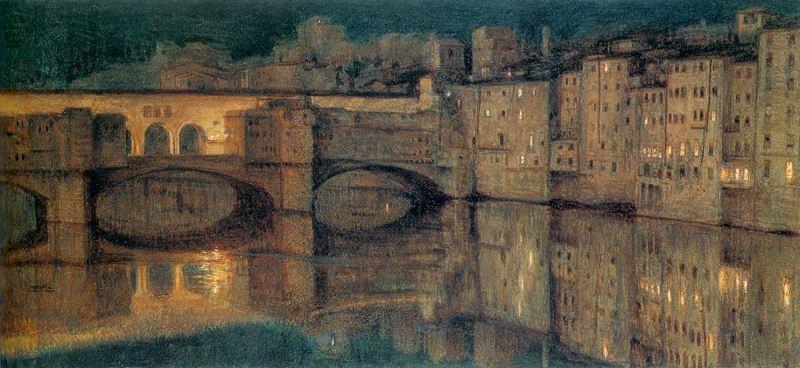 Wikioo.org - The Encyclopedia of Fine Arts - Painting, Artwork by William Holman Hunt - The Ponte Vecchio