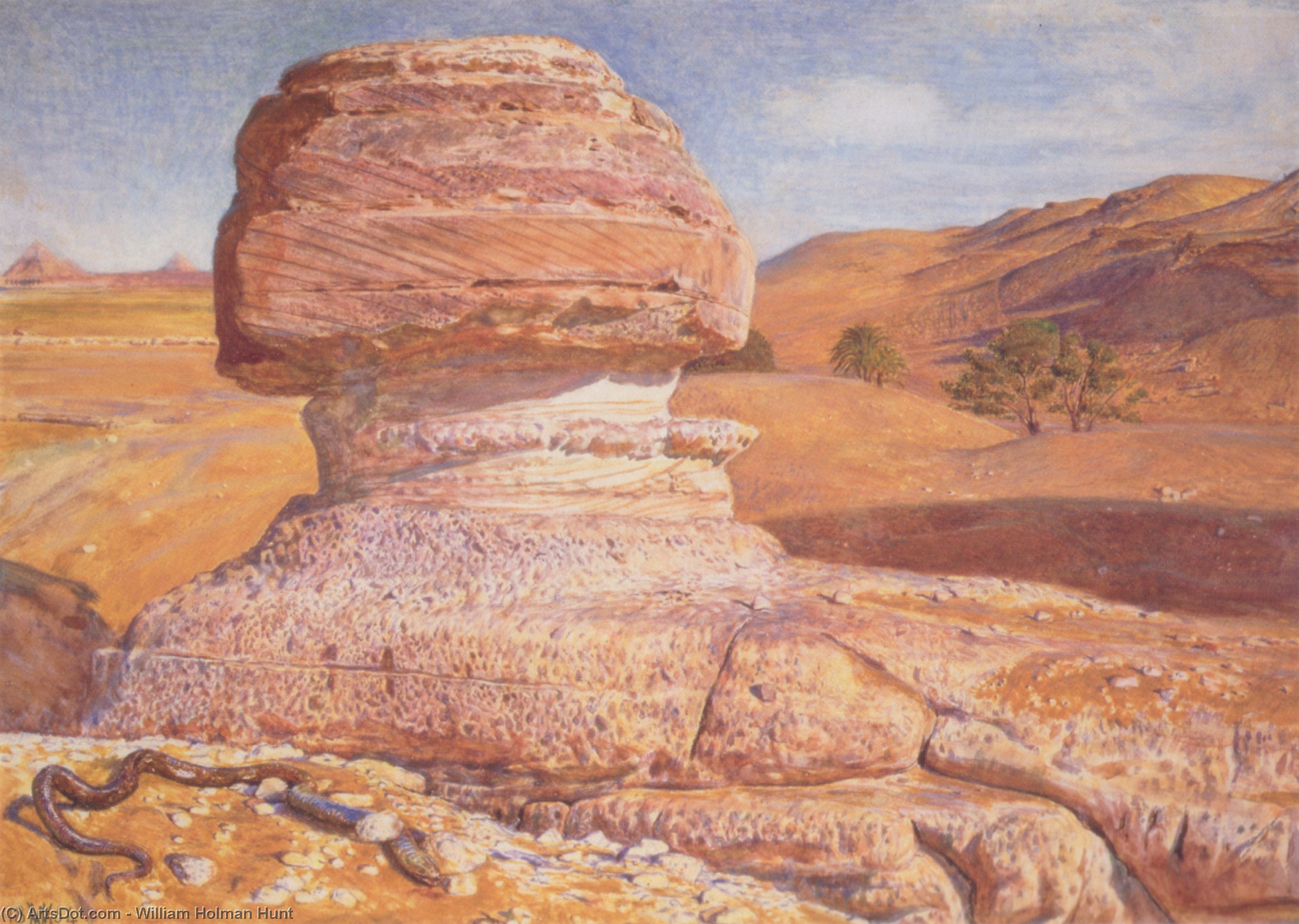 Wikoo.org - موسوعة الفنون الجميلة - اللوحة، العمل الفني William Holman Hunt - The Sphinx