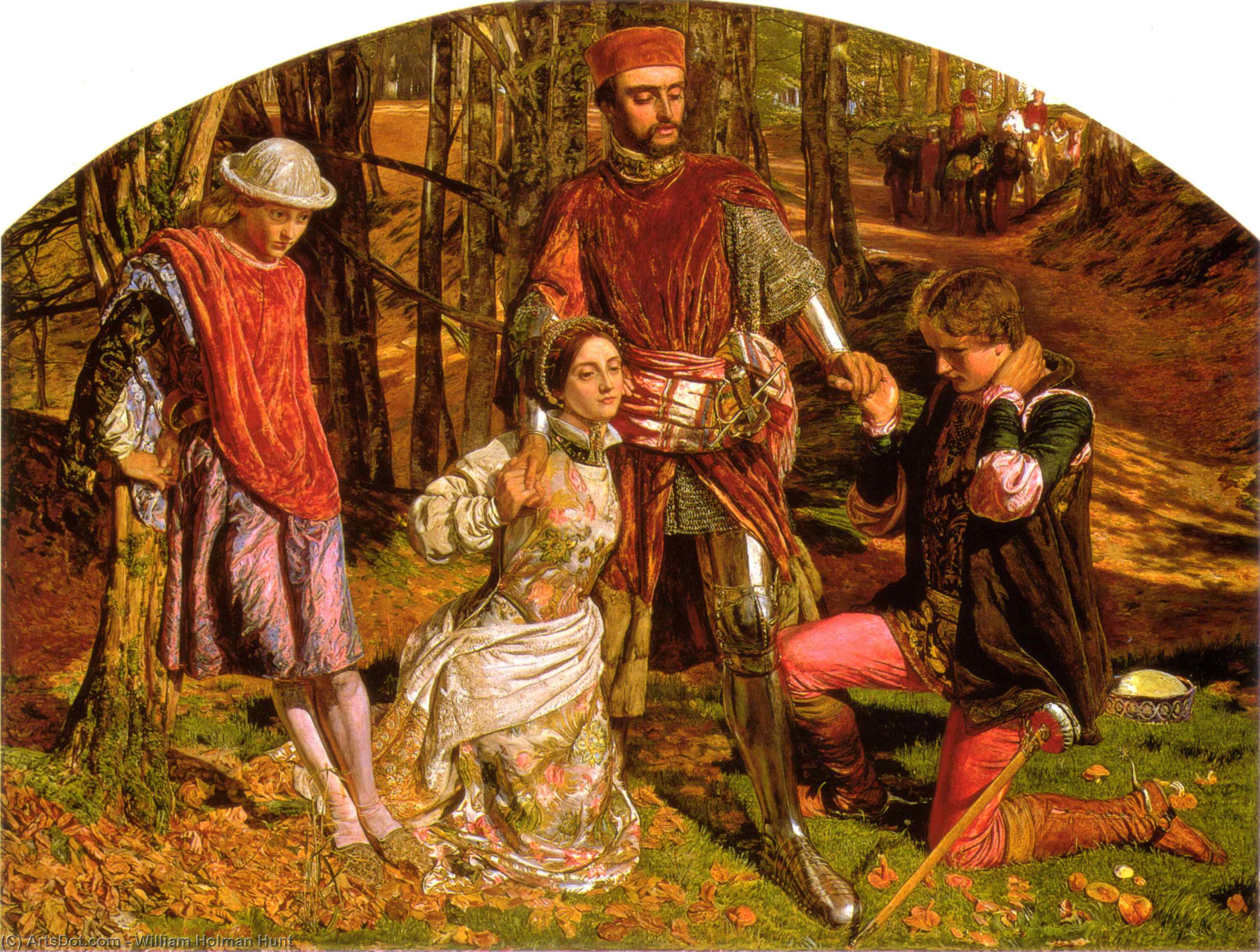Wikioo.org - The Encyclopedia of Fine Arts - Painting, Artwork by William Holman Hunt - Valentine Sylvia from Proteus