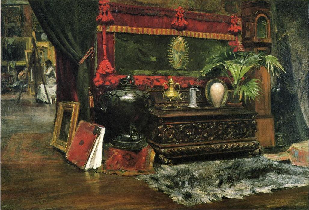 Wikioo.org - The Encyclopedia of Fine Arts - Painting, Artwork by William Merritt Chase - A Corner of My Studio