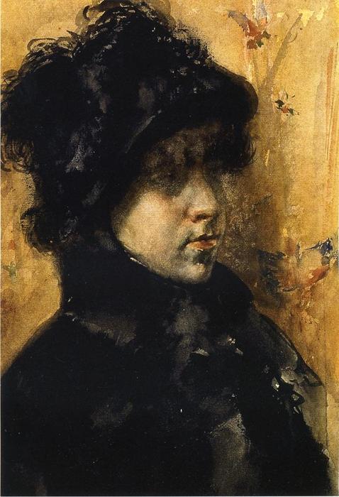 Wikioo.org - The Encyclopedia of Fine Arts - Painting, Artwork by William Merritt Chase - A Portrait Study