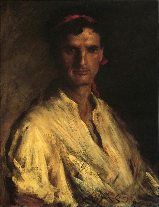 WikiOO.org – 美術百科全書 - 繪畫，作品 William Merritt Chase - 一个年轻的罗马