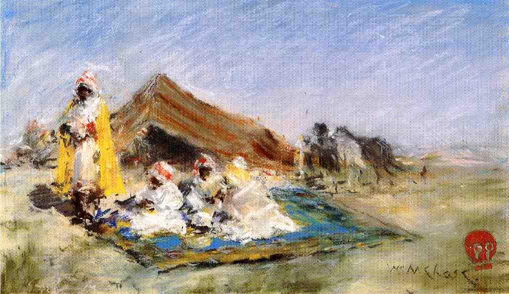 Wikioo.org - The Encyclopedia of Fine Arts - Painting, Artwork by William Merritt Chase - Arab Encampment