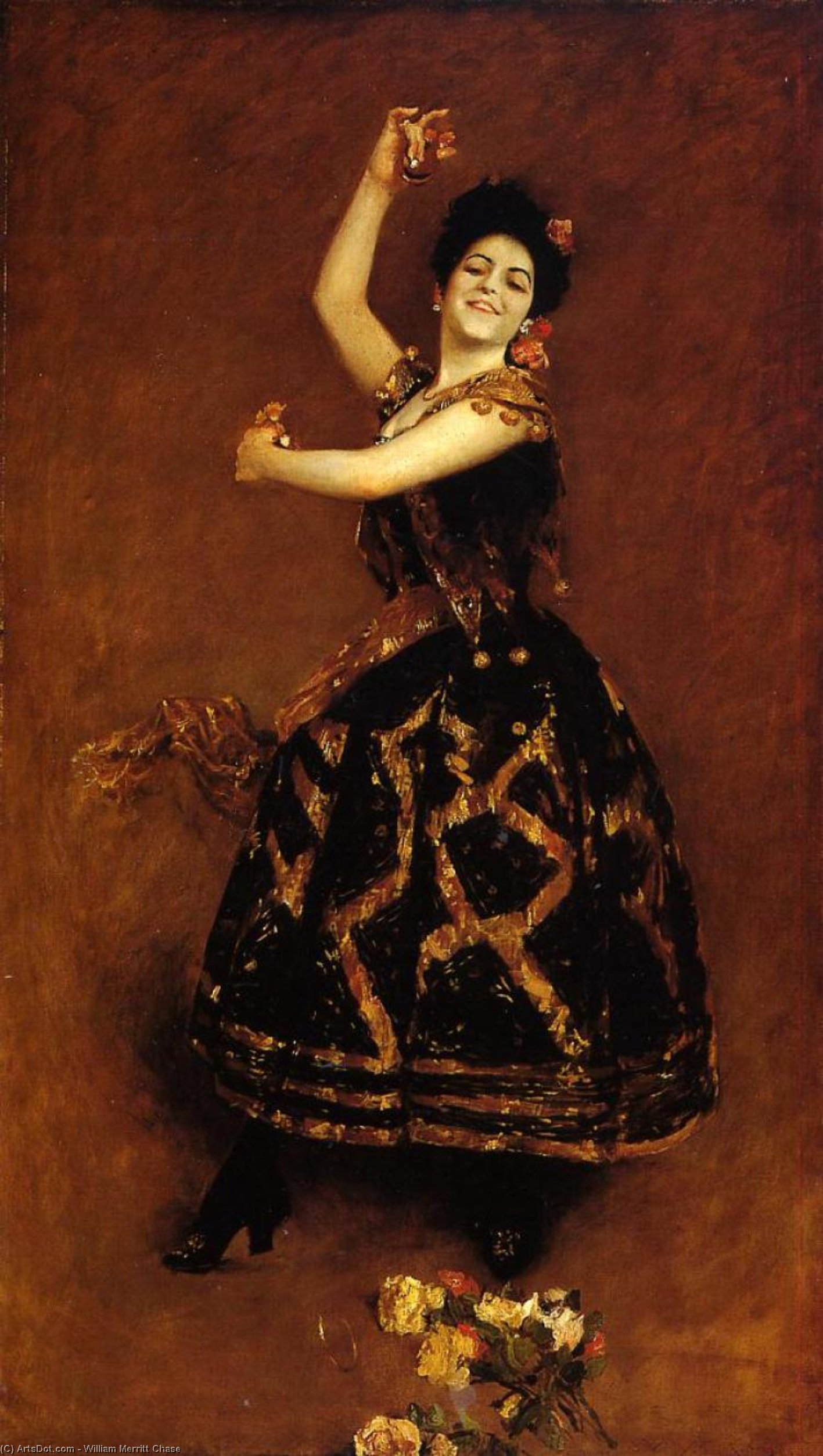 Wikioo.org - The Encyclopedia of Fine Arts - Painting, Artwork by William Merritt Chase - Carmencita
