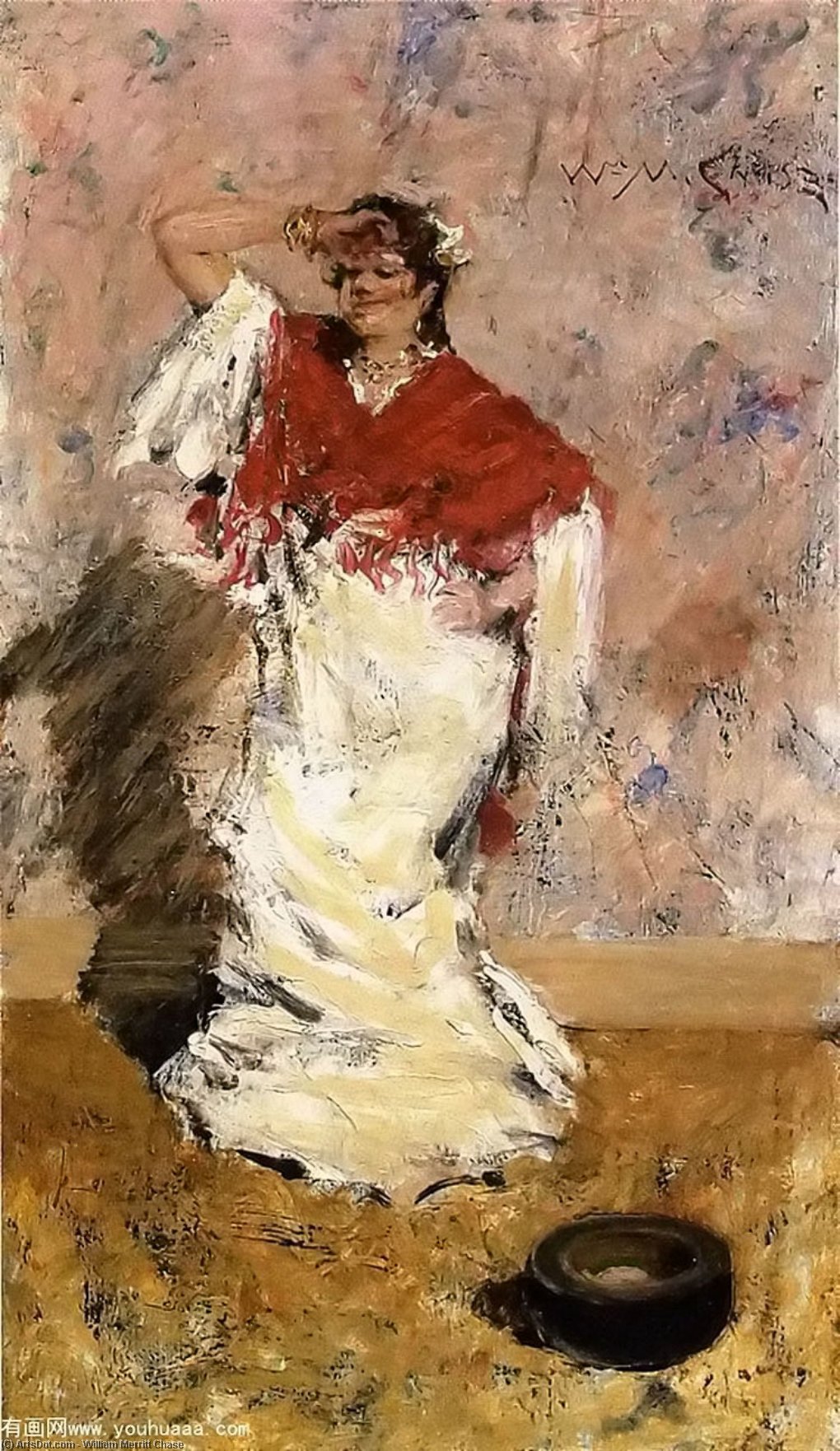 Wikioo.org - The Encyclopedia of Fine Arts - Painting, Artwork by William Merritt Chase - Dancing Girl