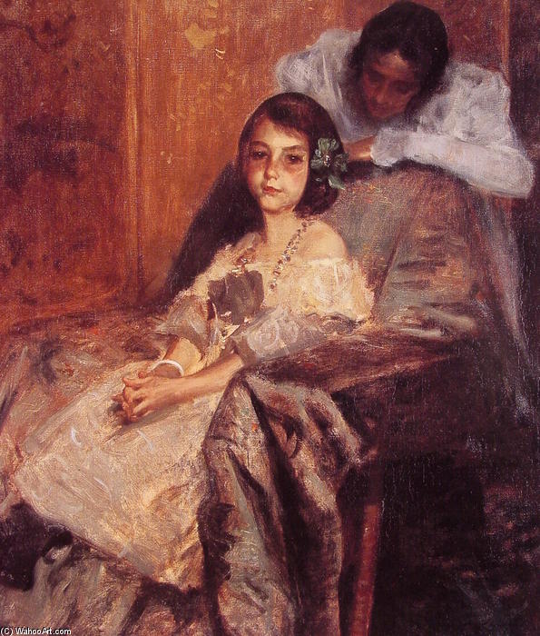 Wikioo.org - The Encyclopedia of Fine Arts - Painting, Artwork by William Merritt Chase - Dorothy and Her Sister 1
