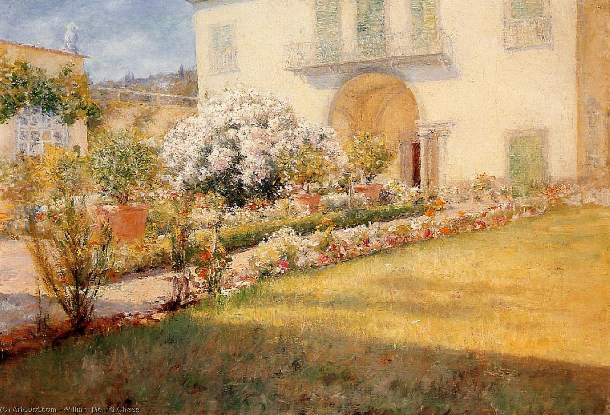 Wikioo.org - The Encyclopedia of Fine Arts - Painting, Artwork by William Merritt Chase - Florentine Villa