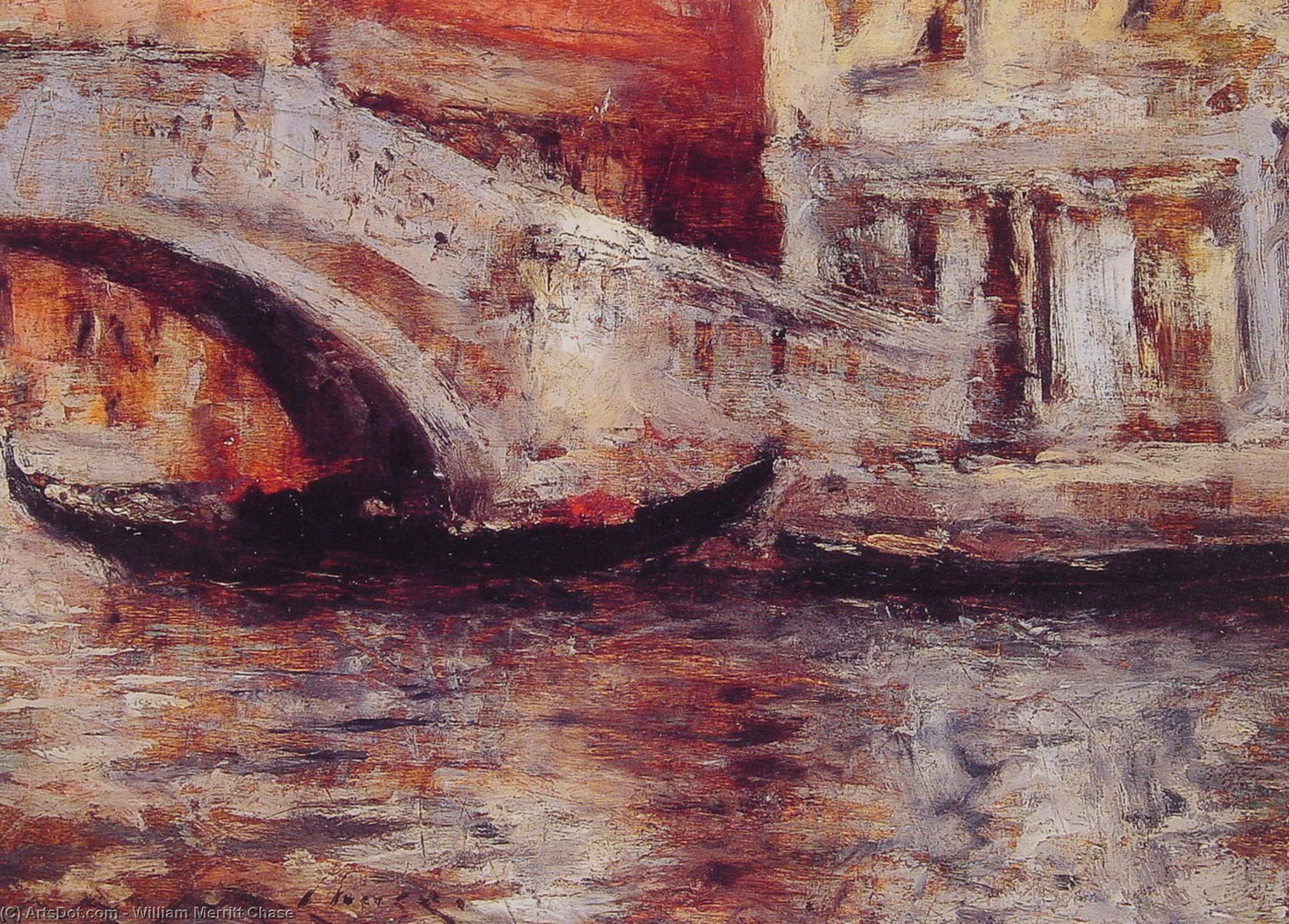 Wikioo.org - Die Enzyklopädie bildender Kunst - Malerei, Kunstwerk von William Merritt Chase - Gondeln entlang venezianischen Canal