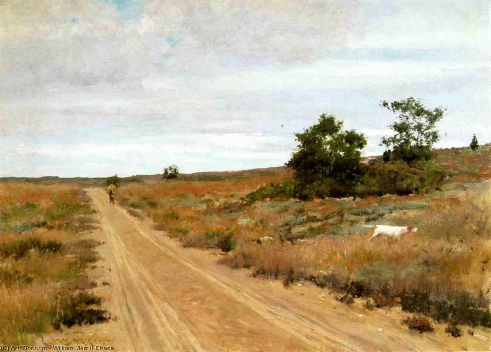 Wikioo.org - The Encyclopedia of Fine Arts - Painting, Artwork by William Merritt Chase - Hunting Game in Shinnecock Hills