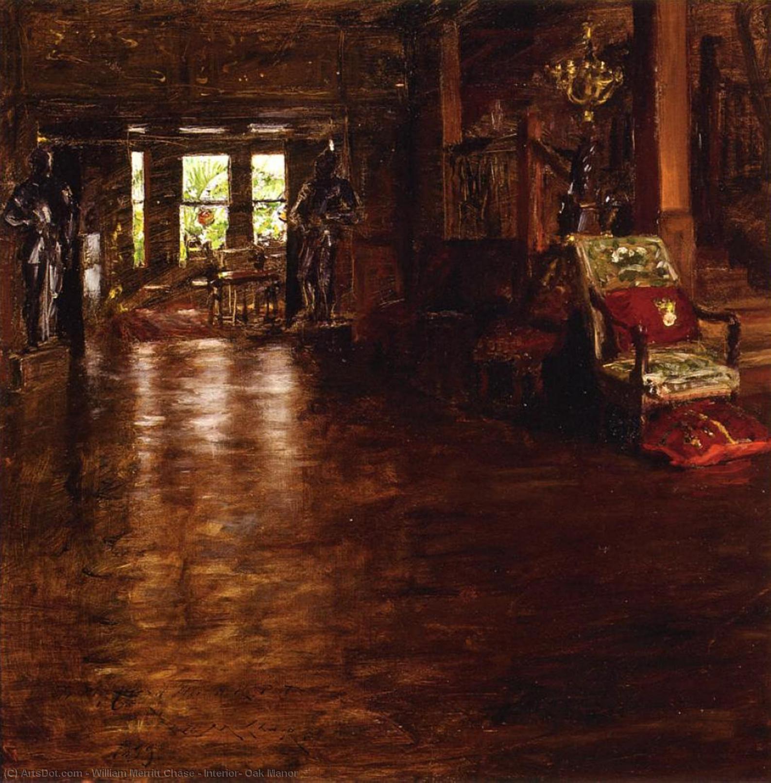 Wikioo.org - The Encyclopedia of Fine Arts - Painting, Artwork by William Merritt Chase - Interior, Oak Manor