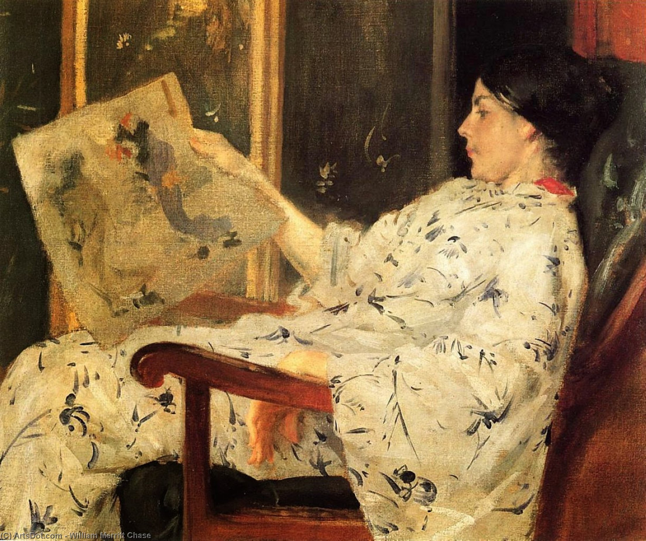Wikioo.org - The Encyclopedia of Fine Arts - Painting, Artwork by William Merritt Chase - Japanese Print