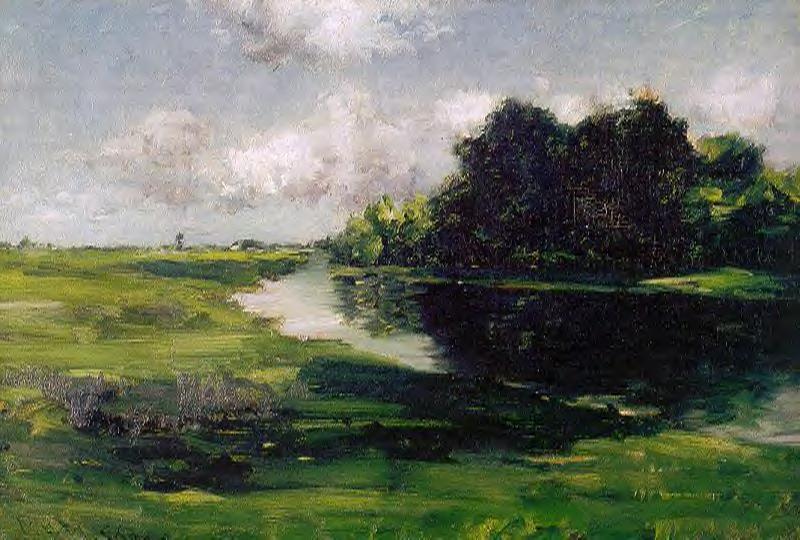 Wikioo.org - The Encyclopedia of Fine Arts - Painting, Artwork by William Merritt Chase - Long Island Landscape after a Shower of Rain