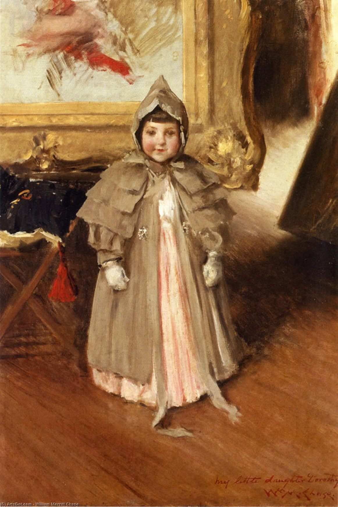 Wikioo.org - The Encyclopedia of Fine Arts - Painting, Artwork by William Merritt Chase - My Little Daughter Dorothy