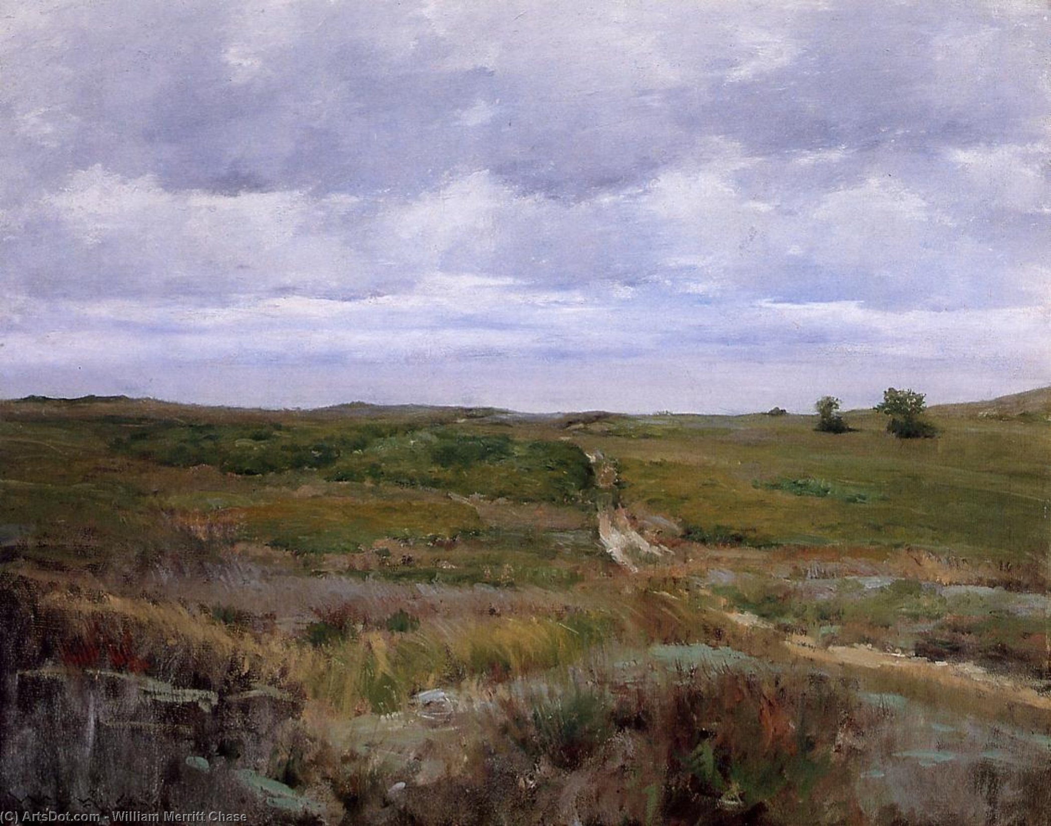 Wikioo.org - The Encyclopedia of Fine Arts - Painting, Artwork by William Merritt Chase - Over the Hills and Far Away