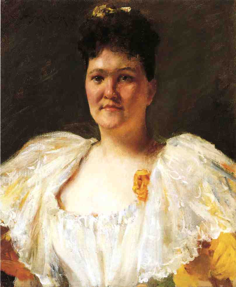 Wikioo.org - The Encyclopedia of Fine Arts - Painting, Artwork by William Merritt Chase - Portrait of a Woman