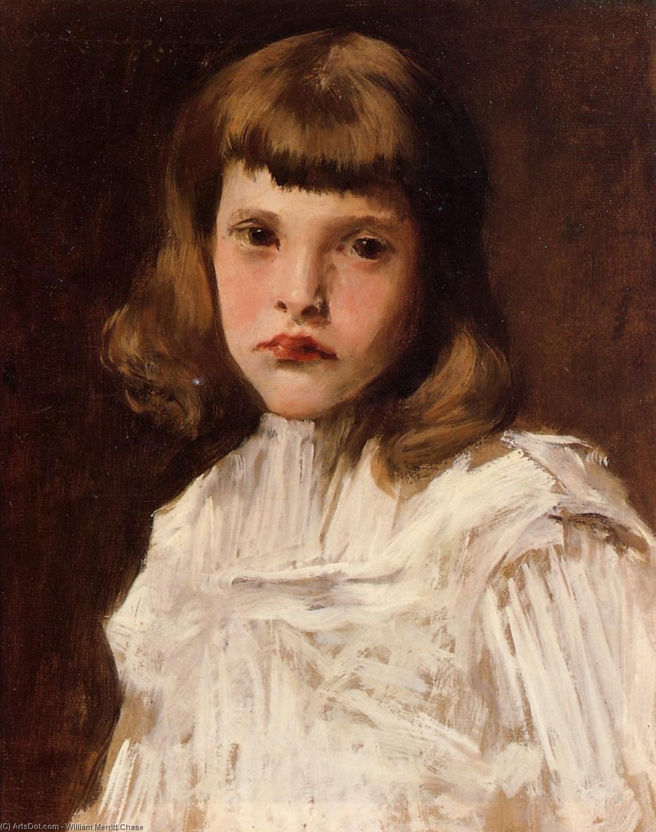 Wikioo.org - The Encyclopedia of Fine Arts - Painting, Artwork by William Merritt Chase - Portrait of Dorothy