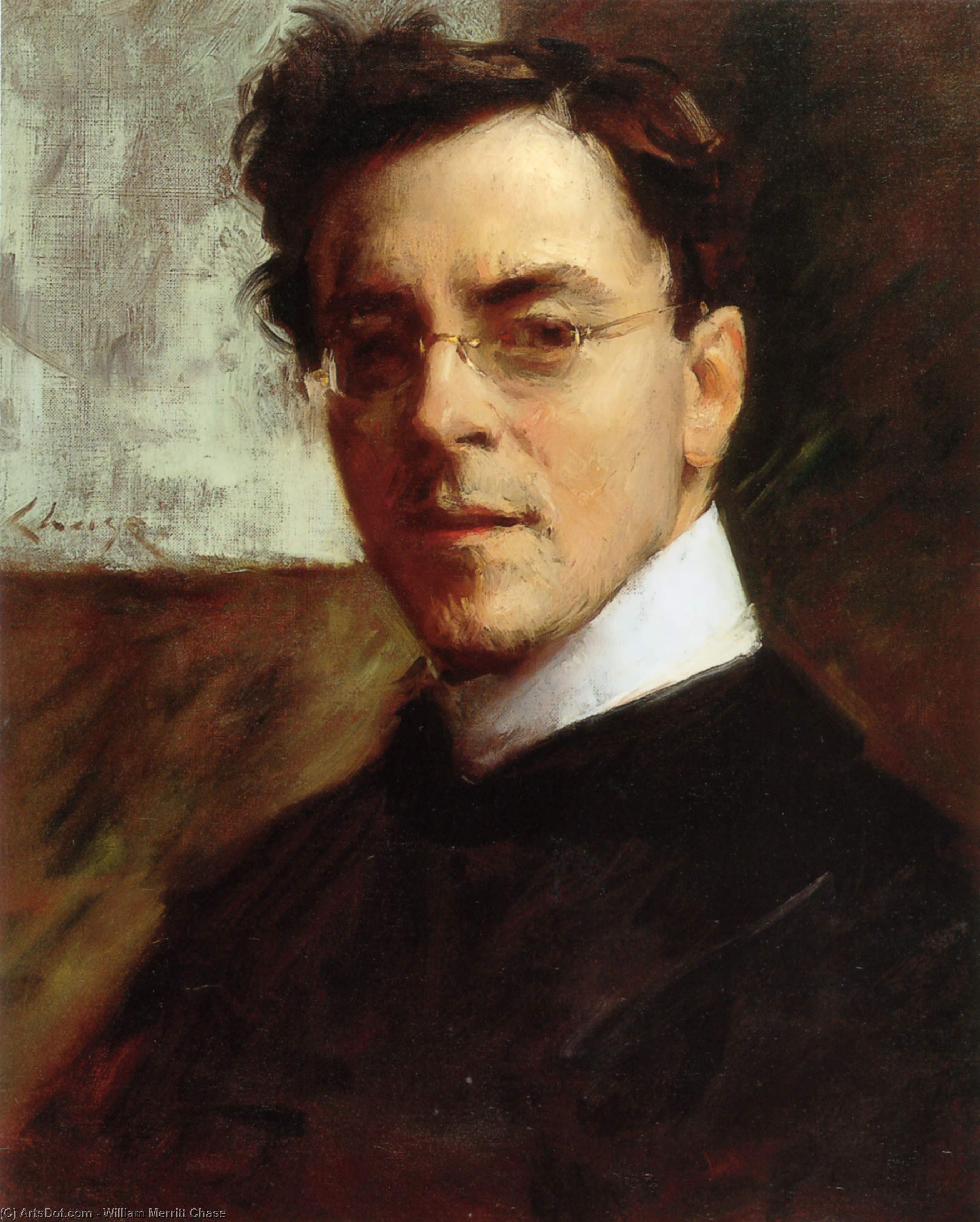 Wikioo.org - The Encyclopedia of Fine Arts - Painting, Artwork by William Merritt Chase - Portrait of Louis Betts