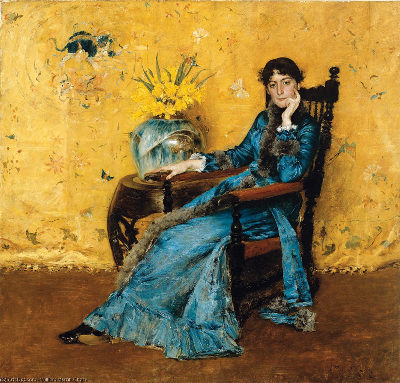 Wikioo.org - The Encyclopedia of Fine Arts - Painting, Artwork by William Merritt Chase - Portrait of Miss Dora Wheeler