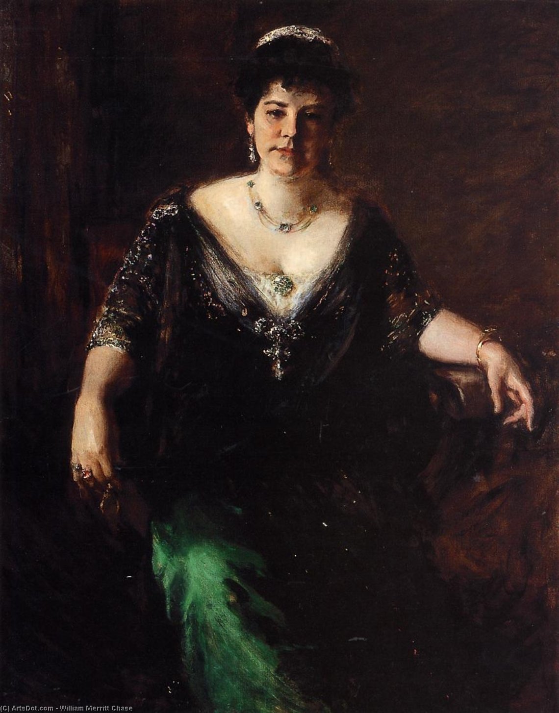 WikiOO.org – 美術百科全書 - 繪畫，作品 William Merritt Chase - 肖像威廉·蔡斯的夫人