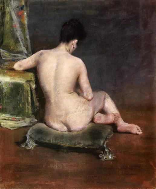 Wikioo.org - The Encyclopedia of Fine Arts - Painting, Artwork by William Merritt Chase - Pure (aka The Model)