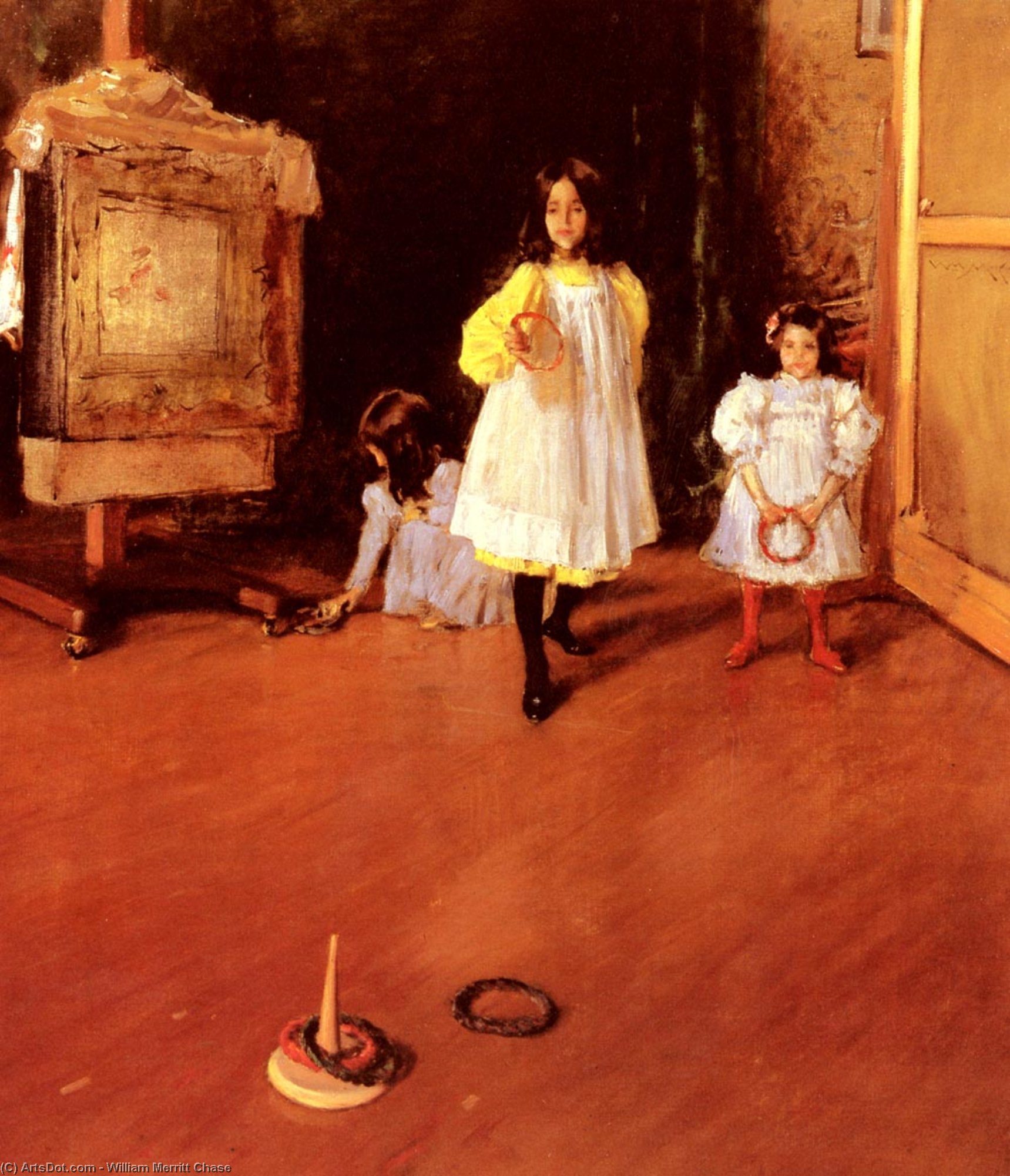 Wikioo.org - The Encyclopedia of Fine Arts - Painting, Artwork by William Merritt Chase - Ring Toss