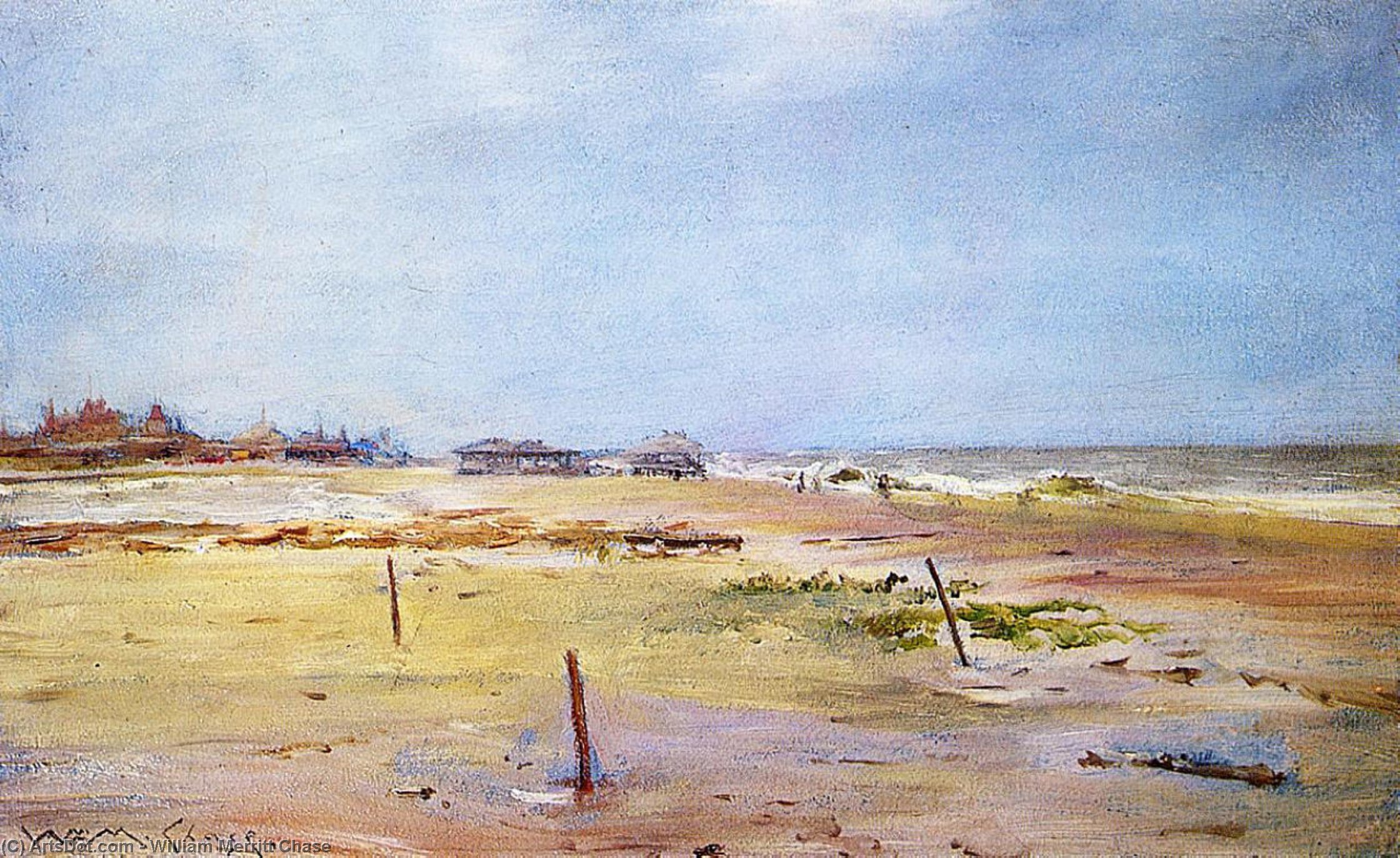 Wikioo.org - The Encyclopedia of Fine Arts - Painting, Artwork by William Merritt Chase - Shore Scene