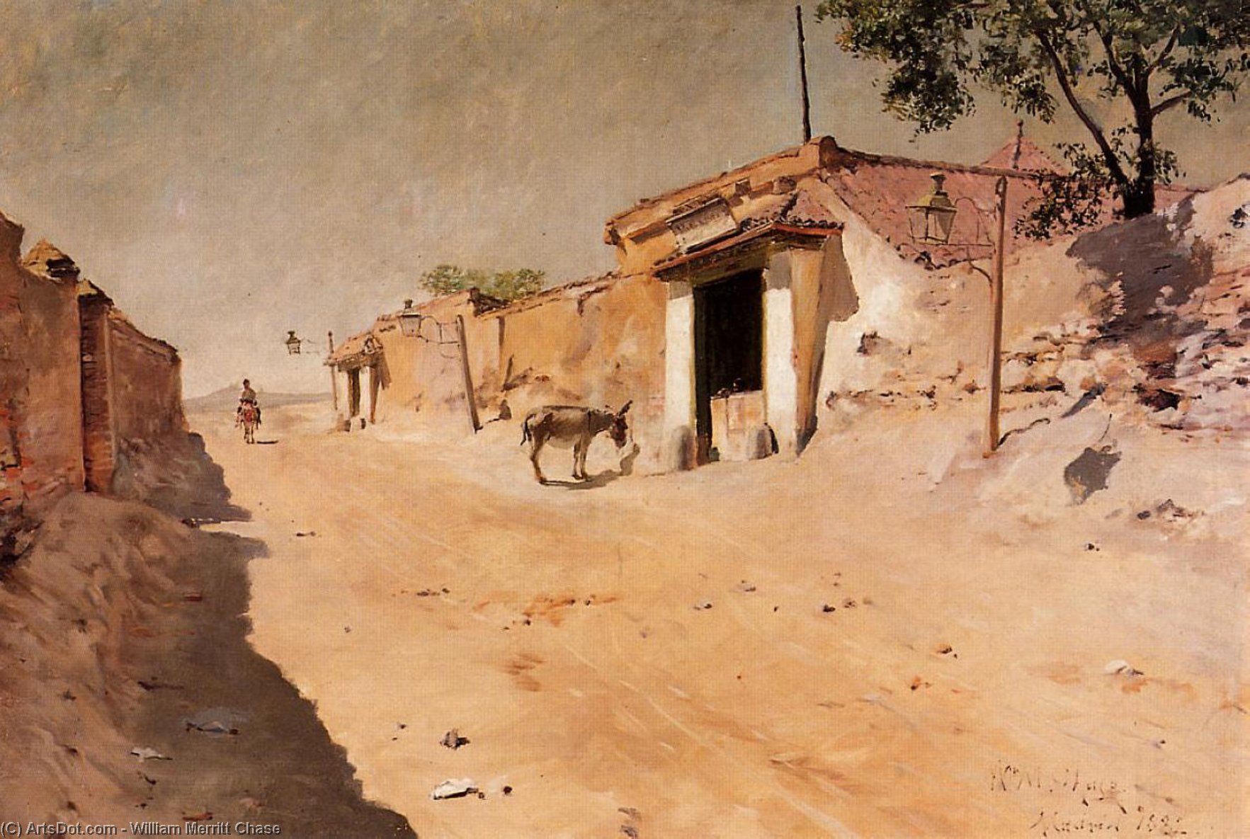 Wikioo.org - The Encyclopedia of Fine Arts - Painting, Artwork by William Merritt Chase - Spanish Village