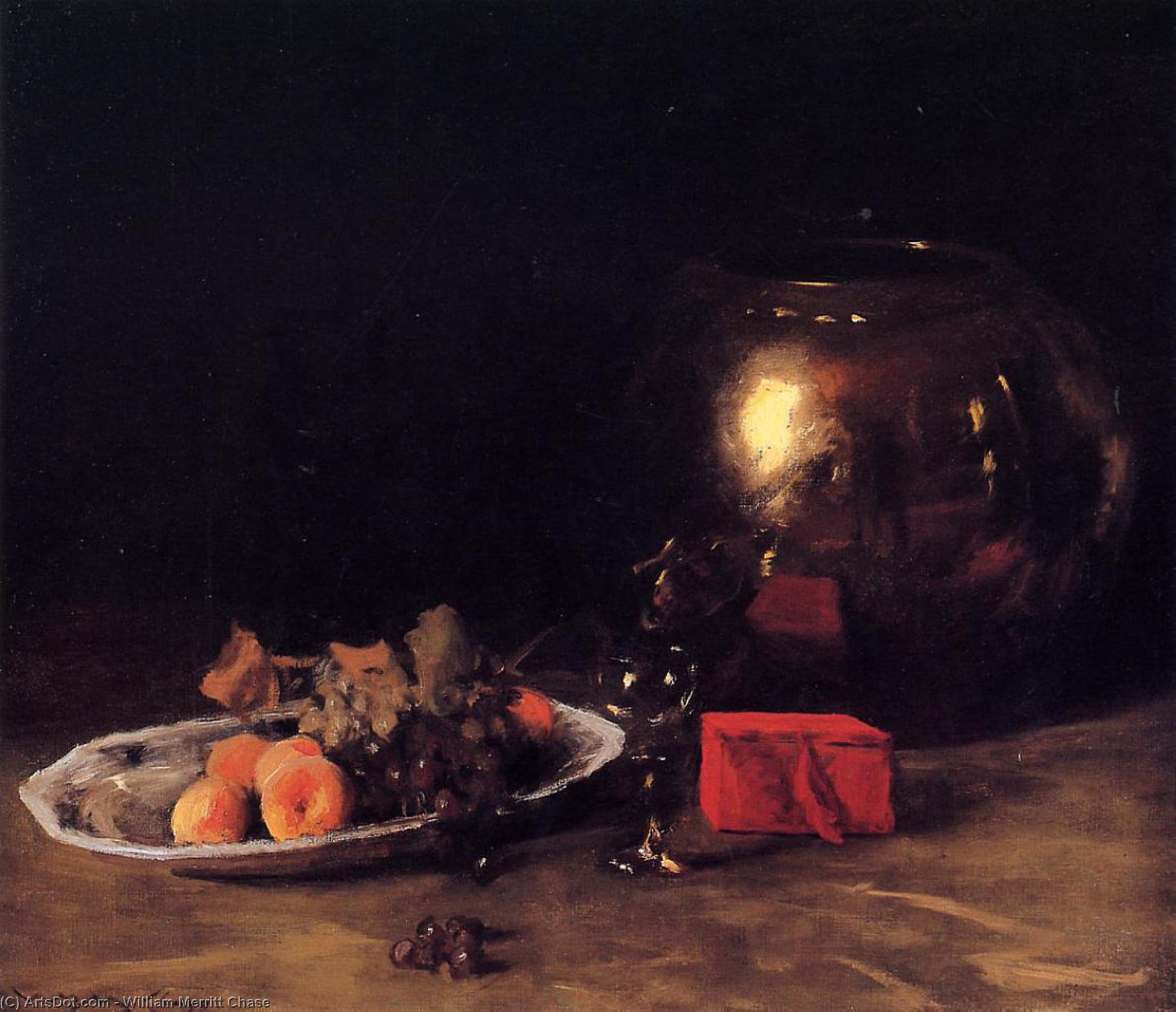 Wikioo.org - The Encyclopedia of Fine Arts - Painting, Artwork by William Merritt Chase - The Big Brass Bowl