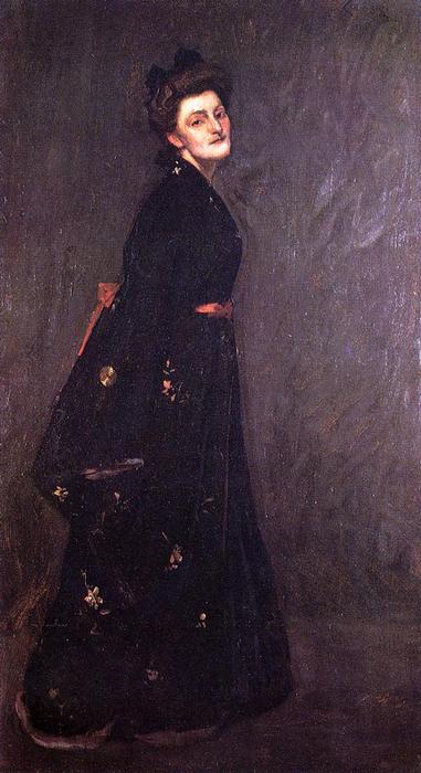 Wikioo.org - The Encyclopedia of Fine Arts - Painting, Artwork by William Merritt Chase - The Black Kimono