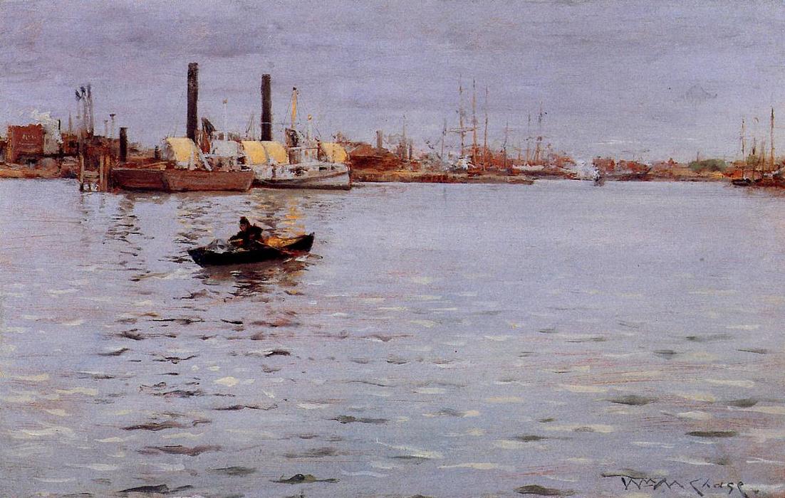 Wikioo.org - The Encyclopedia of Fine Arts - Painting, Artwork by William Merritt Chase - The East River
