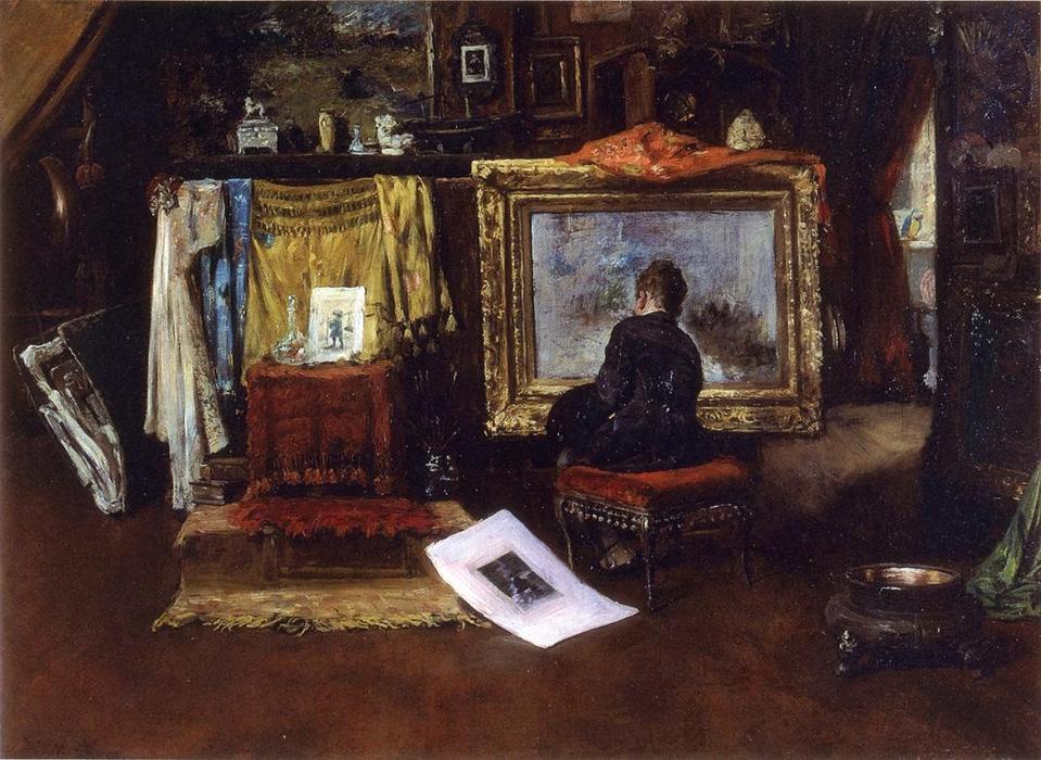 Wikioo.org - The Encyclopedia of Fine Arts - Painting, Artwork by William Merritt Chase - The Inner Studio, Tenth Street