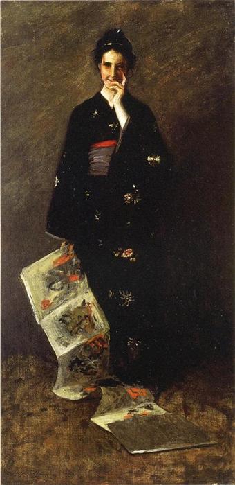 Wikioo.org - The Encyclopedia of Fine Arts - Painting, Artwork by William Merritt Chase - The Japanese Book