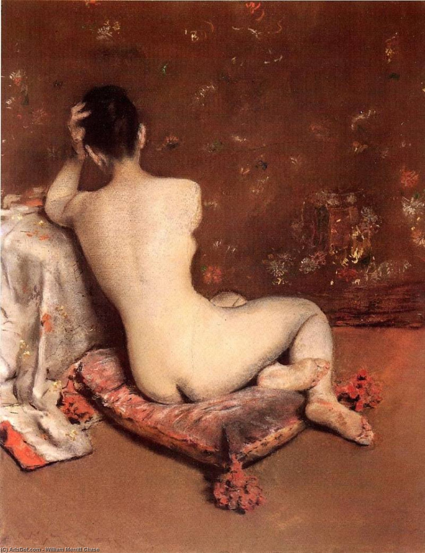WikiOO.org - Encyclopedia of Fine Arts - Målning, konstverk William Merritt Chase - The Model