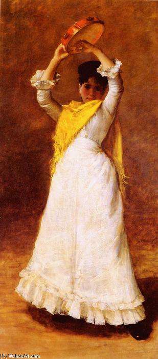 WikiOO.org - Enciclopedia of Fine Arts - Pictura, lucrări de artă William Merritt Chase - The Tamborine Girl