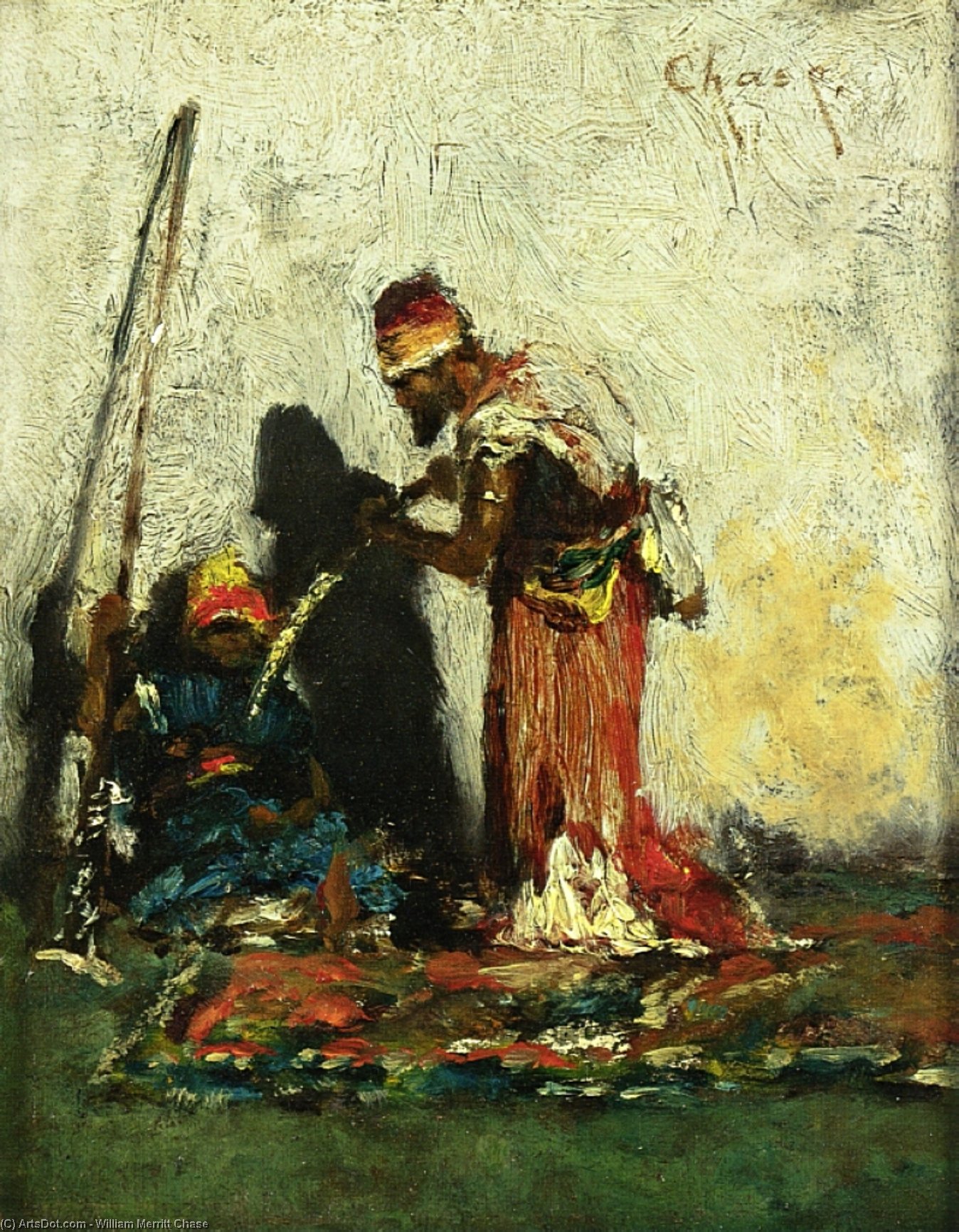 Wikioo.org - Die Enzyklopädie bildender Kunst - Malerei, Kunstwerk von William Merritt Chase - Zwei Araber