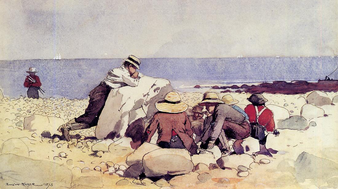 WikiOO.org - Encyclopedia of Fine Arts - Lukisan, Artwork Winslow Homer - A Clam Bake