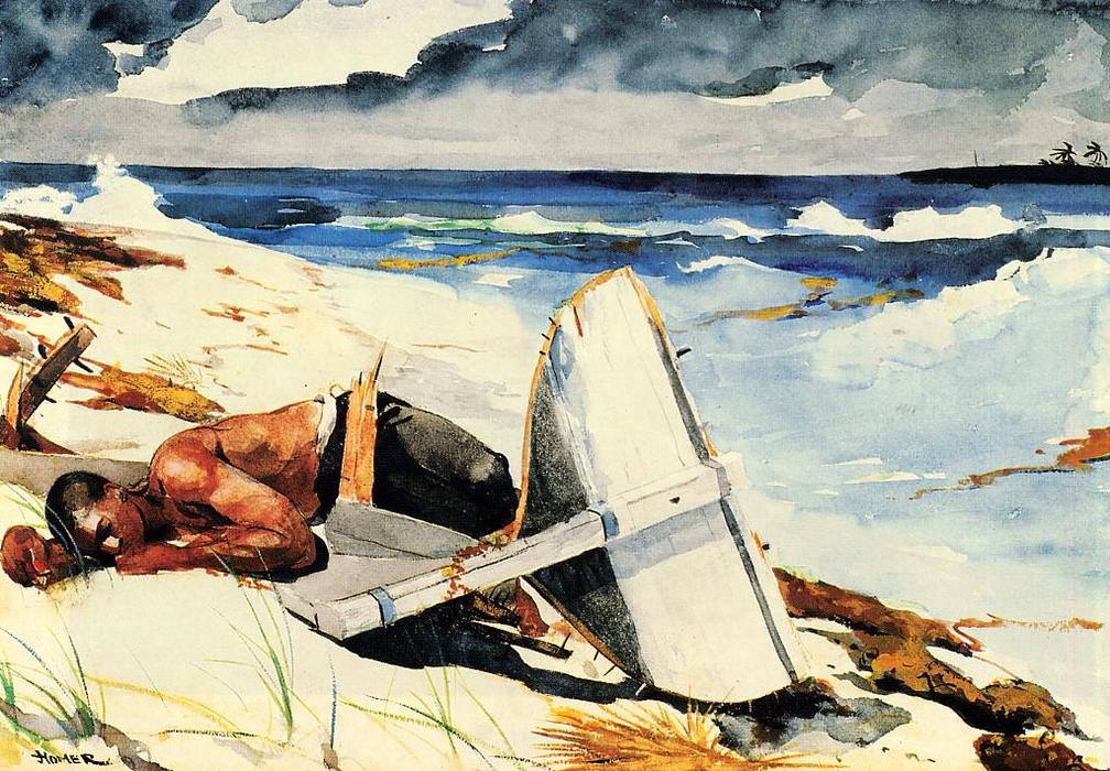 WikiOO.org – 美術百科全書 - 繪畫，作品 Winslow Homer - 后 飓风