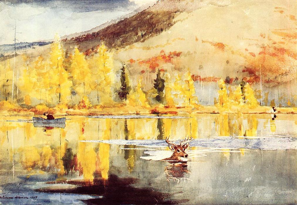 WikiOO.org - Encyclopedia of Fine Arts - Lukisan, Artwork Winslow Homer - An October Day