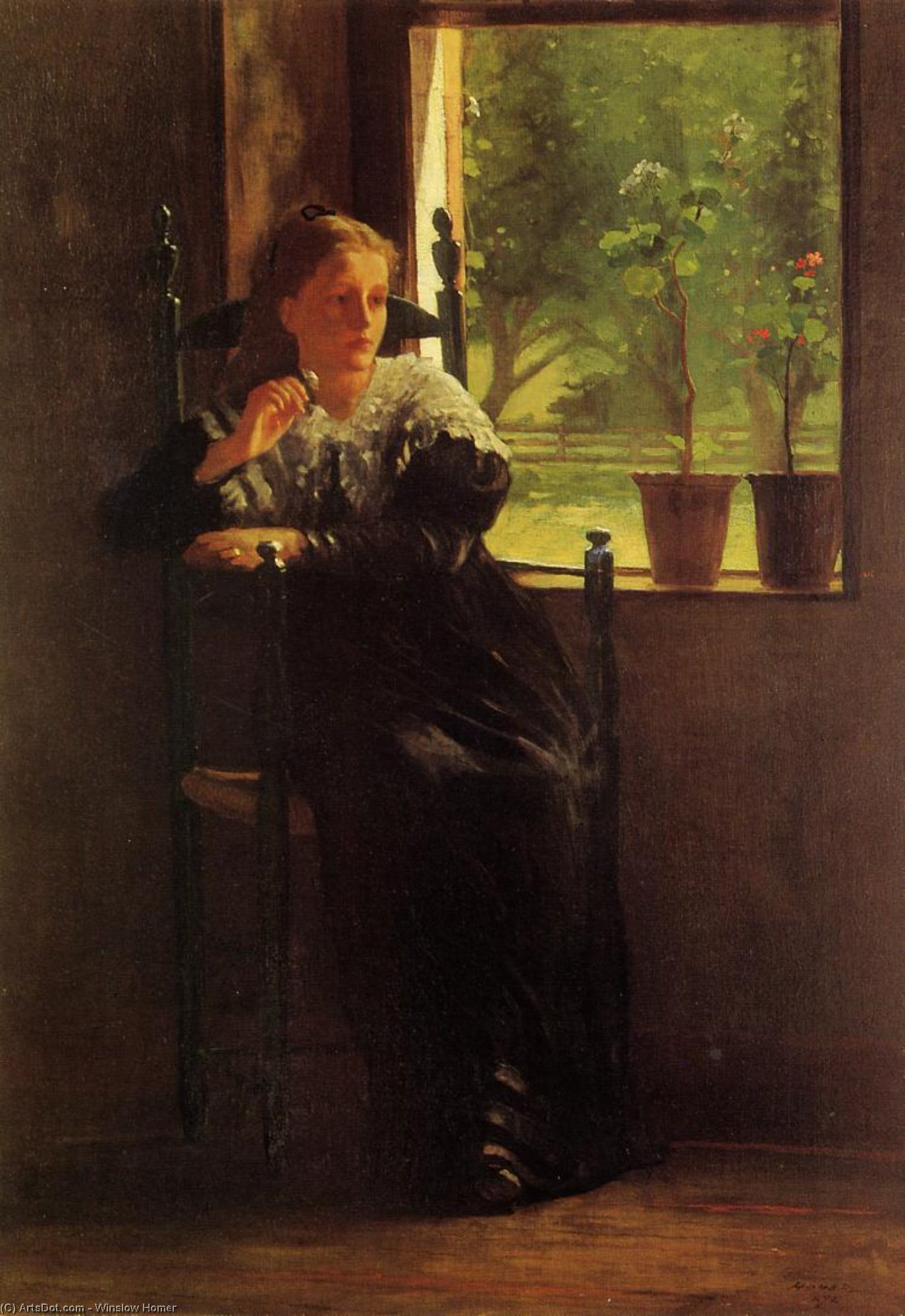 Wikioo.org - The Encyclopedia of Fine Arts - Painting, Artwork by Winslow Homer - At the Window