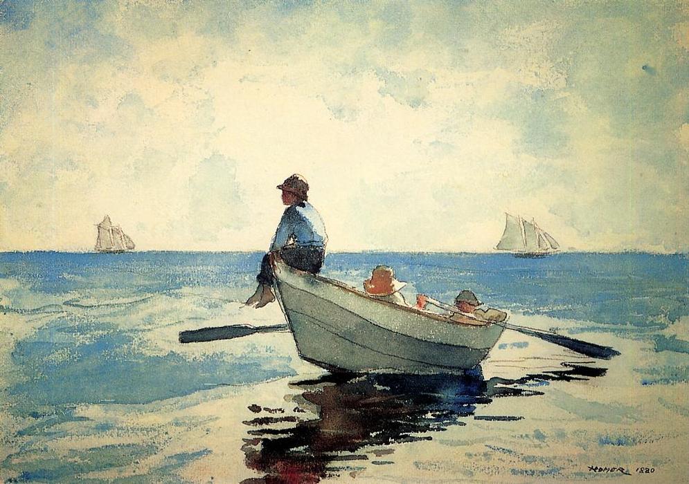 WikiOO.org - Enciklopedija dailės - Tapyba, meno kuriniai Winslow Homer - Boys in a Dory