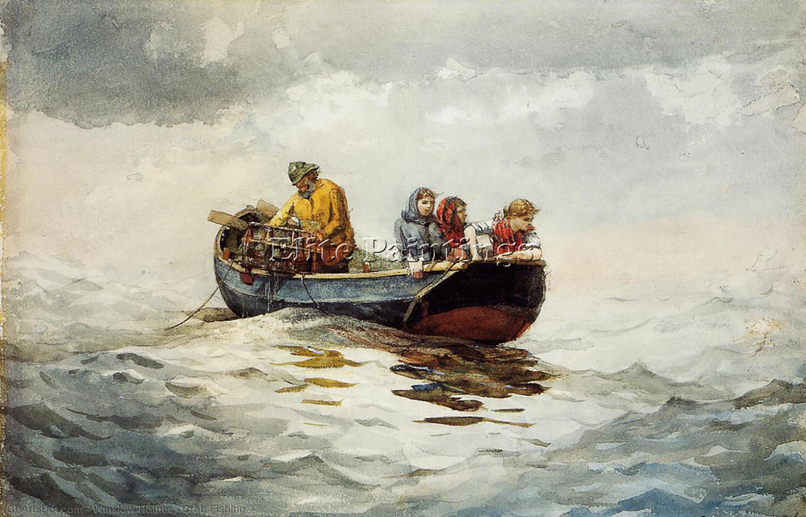 WikiOO.org - Encyclopedia of Fine Arts - Maalaus, taideteos Winslow Homer - Crab Fishing