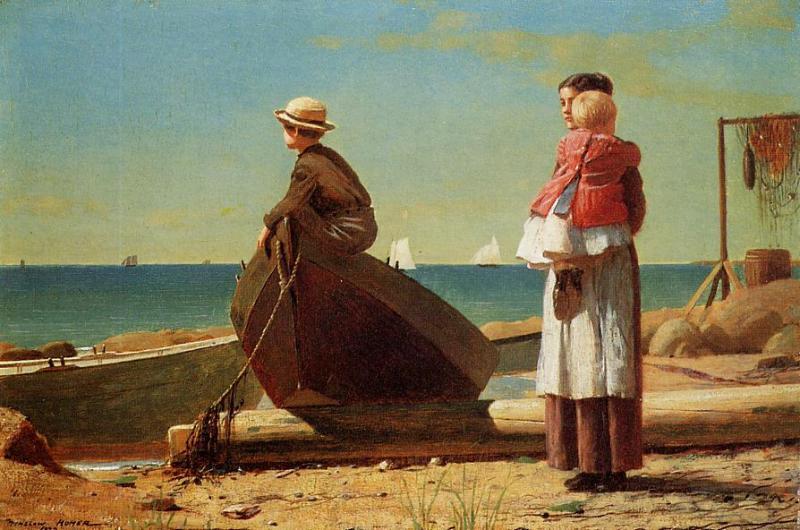 Wikioo.org - The Encyclopedia of Fine Arts - Painting, Artwork by Winslow Homer - Dad's Coming!