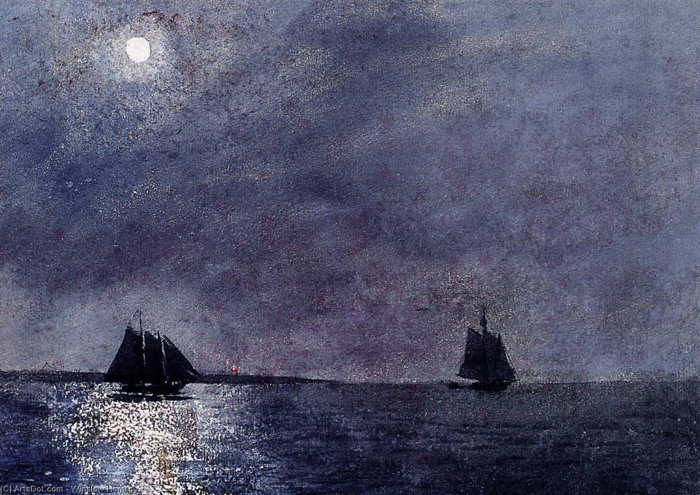 Wikioo.org – La Enciclopedia de las Bellas Artes - Pintura, Obras de arte de Winslow Homer - Punto de Luz del Este