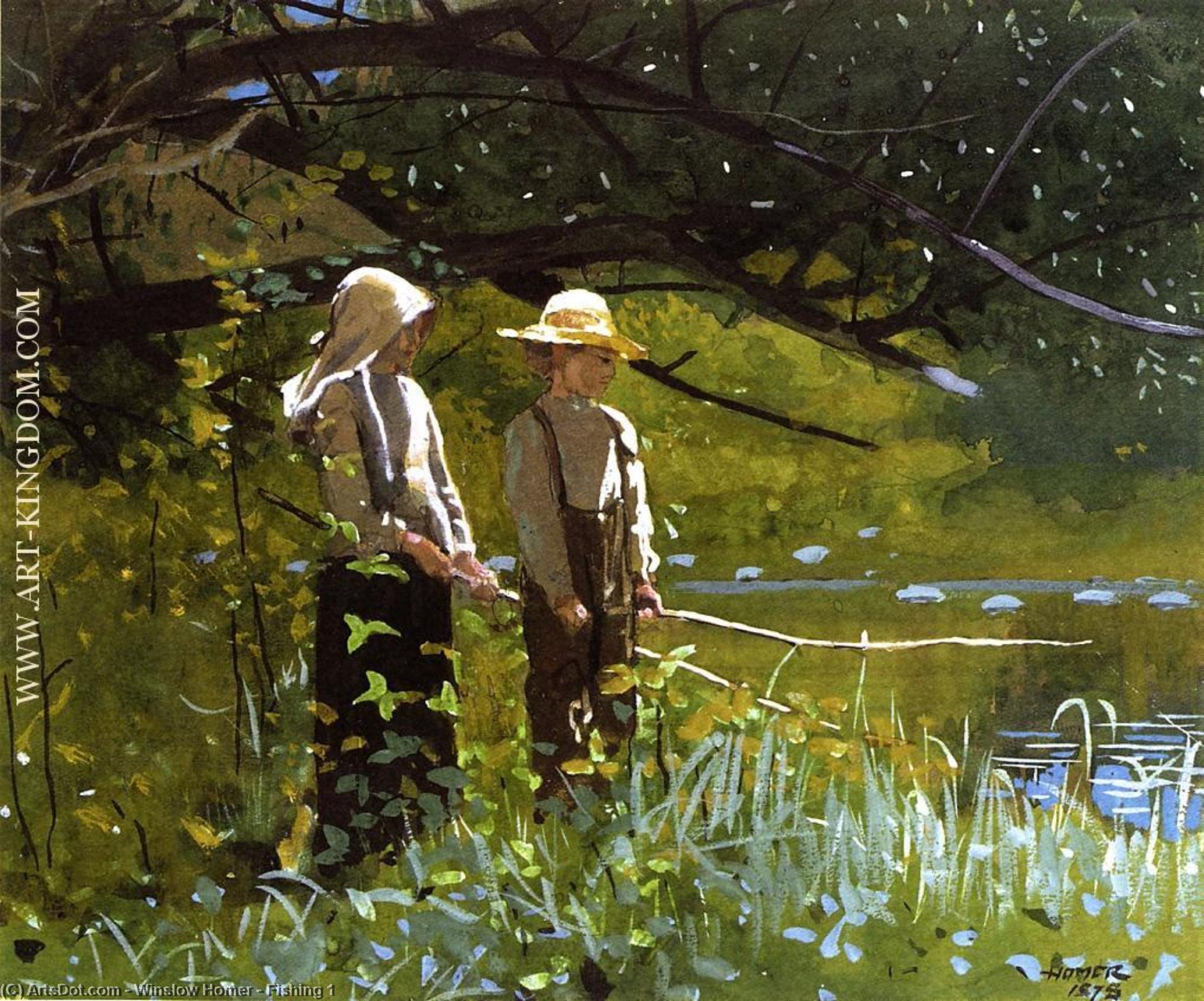 Wikioo.org – La Enciclopedia de las Bellas Artes - Pintura, Obras de arte de Winslow Homer - pesca 1