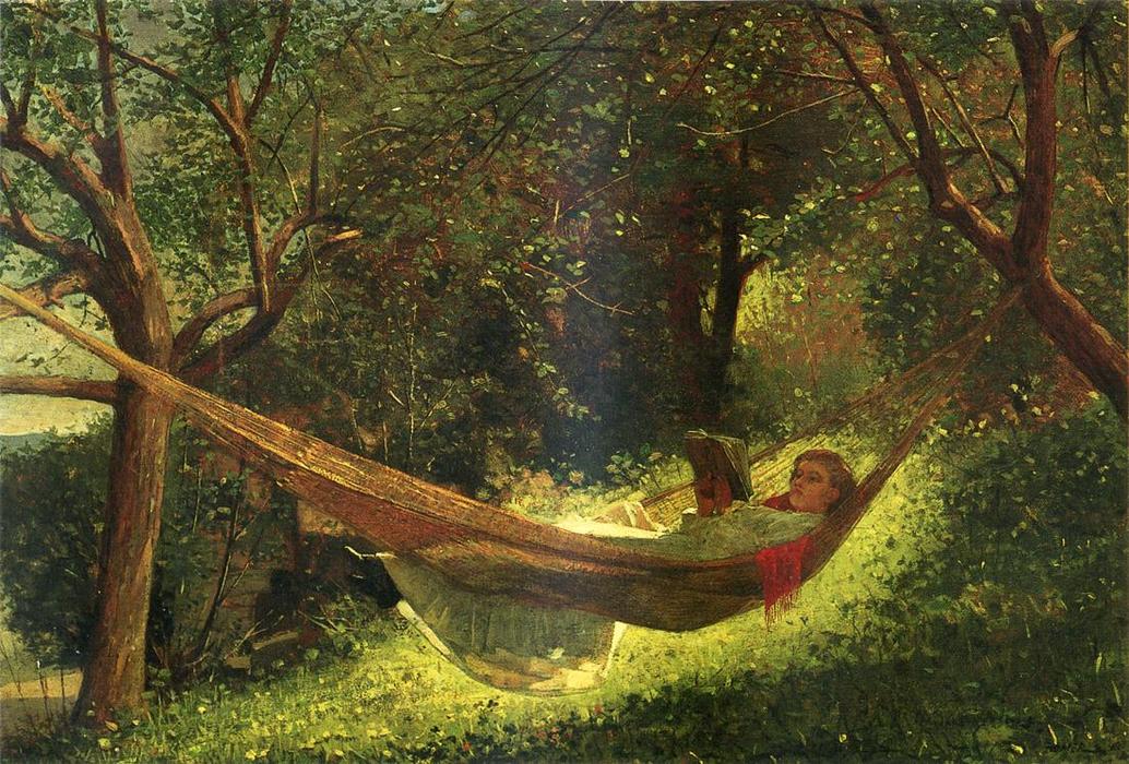 Wikioo.org - The Encyclopedia of Fine Arts - Painting, Artwork by Winslow Homer - Girl in a Hammock