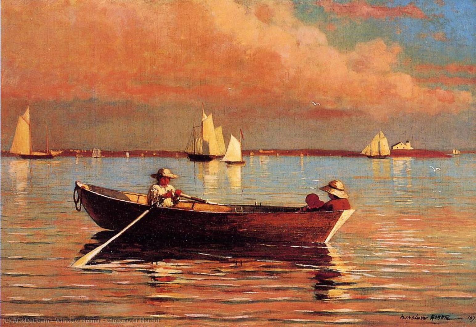 WikiOO.org - Encyclopedia of Fine Arts - Maleri, Artwork Winslow Homer - Gloucester Harbor